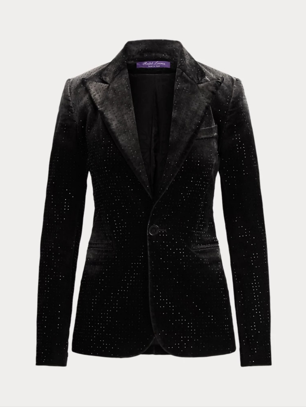 Ralph Lauren Purple Label Kaley Crystal Embellished Tuxedo Blazer Jacket Sz 12